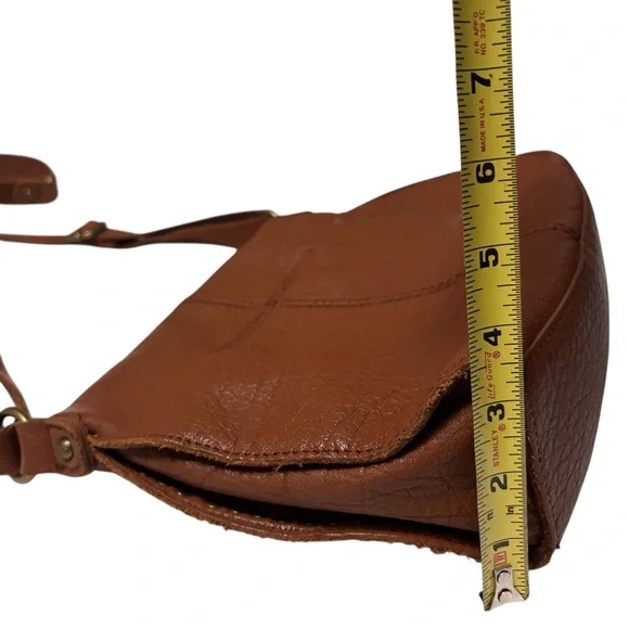 The Sak Brown Leather Crossbody Shoulder Bag Beautiful Cognac Pebbled Leather - Picture 15 of 15